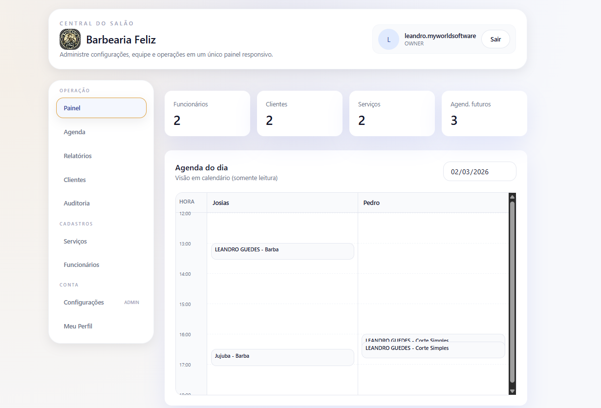 SBS dashboard screen